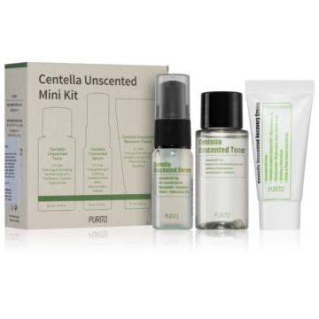Purito Wonder Releaf Centella Mini Kit Unscented Seturi pentru voiaj pentru piele sensibila si iritabila