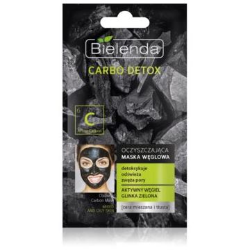 Bielenda Carbo Detox Active Carbon Masca de curățare cu cărbune pentru ten gras și mixt