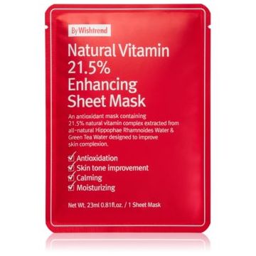 By Wishtrend Natural Vitamin mască textilă fortifiantă