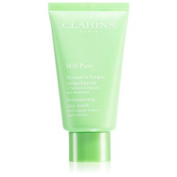 Clarins SOS Pure Rebalancing Clay Mask mască cu argilă pentru piele mixta spre grasa