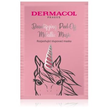 Dermacol Beautifying Peel-Off Metallic Mask mască exfoliantă pentru o piele mai luminoasa