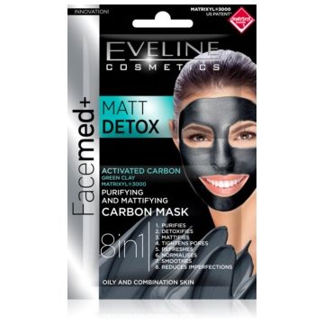 Eveline Cosmetics FaceMed+ mască pentru față pentru ten gras și mixt