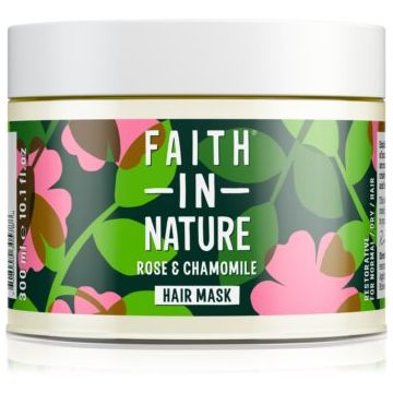Faith In Nature Rose & Chamomile masca pentru regenerare pentru par deteriorat Faith In Nature Rose & Chamomile masca pentru regenerare pentru par deteriorat