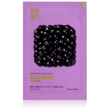 Holika Holika Pure Essence Acai Berry mască textilă exfoliantă