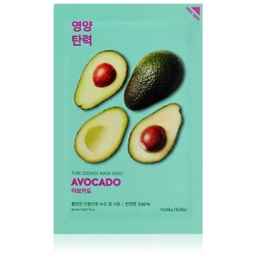 Holika Holika Pure Essence Avocado mască textilă calmantă
