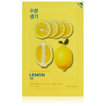 Holika Holika Pure Essence Lemon masca de celule cu efect balsamic si revigorant cu vitamina C