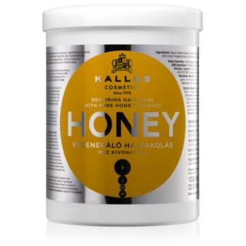 Kallos KJMN Professional Honey masca pentru hidratare intensa pentru păr uscat și deteriorat