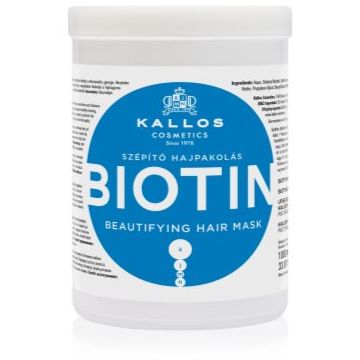 Kallos KJMN Professional Biotin Mască pentru păr subțire, slab și fragil
