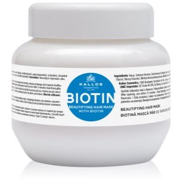 Kallos KJMN Professional Biotin Mască pentru păr subțire, slab și fragil