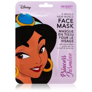 Mad Beauty Disney Princess Jasmine mască textilă revitalizantă cu extracte de ceai verde