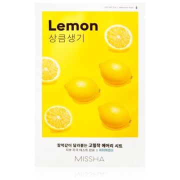 Missha Airy Fit Lemon Mască de iluminare și revitalizare
