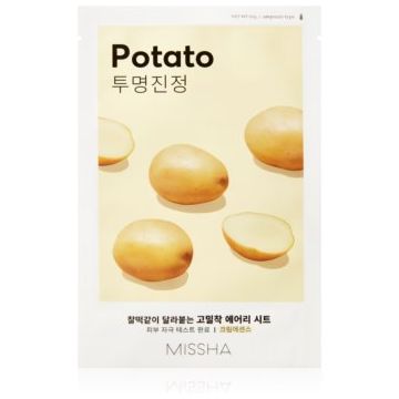 Missha Airy Fit Potato mască textilă pentru netezire pentru o piele mai luminoasa