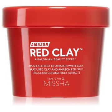Missha Amazon Red Clay™ masca de curatare pentru reducerea sebumului si minimalizarea porilor cu argila