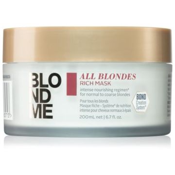 Schwarzkopf Professional Blondme All Blondes Rich masca hranitoare pentru par aspru.