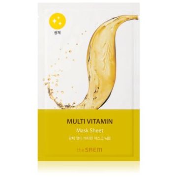 The Saem Bio Solution Multi Vitamin Mască de iluminare și revitalizare