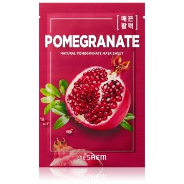 The Saem Natural Mask Sheet Pomegranate Masca facelift intens și de strălucire