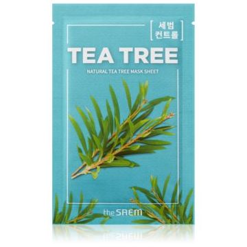 The Saem Natural Mask Sheet Tea Tree masca de celule cu efect de curatare si reimprospatare