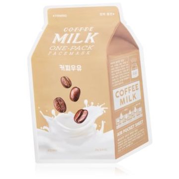 A’pieu One-Pack Milk Mask Coffee Masca hidratanta cu efect revitalizant sub forma de foaie