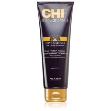 CHI Brilliance Strengthening Treatment Mască de întărire pentru părul slăbit, deteriorat și varfuri despicate cu ulei de masline