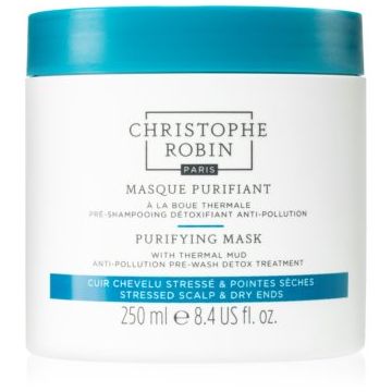 Christophe Robin Purifying Mask with Thermal Mud masca pentru păr expus la poluare