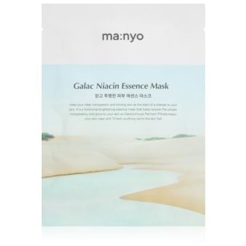 ma:nyo Galac Niacin Essence mască textilă iluminatoare cu efect de hidratare