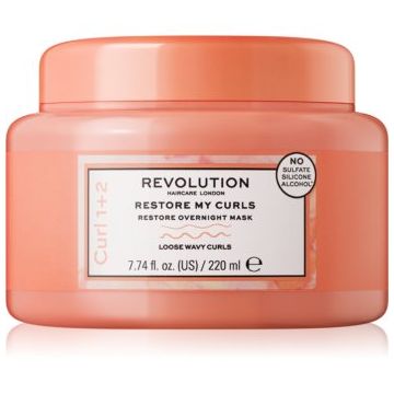 Revolution Haircare My Curls 1+2 Restore My Curls masca de noapte cu efect de regenerare pentru parul cret
