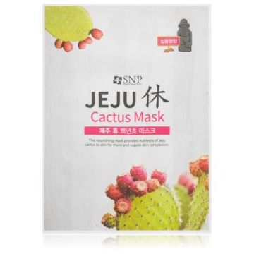 SNP Jeju Cactus mască textilă hidratantă cu efect de nutritiv