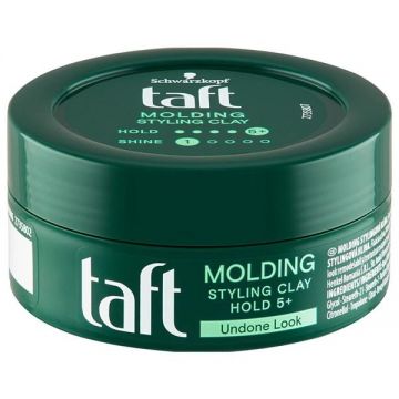 Crema Modelatoare pentru Par - Schwarzkopf Taft Undone Look Molding Styling Clay Hold 5+, 75 ml Crema Modelatoare pentru Par - Schwarzkopf Taft Undone Look Molding Styling Clay Hold 5+, 75 ml