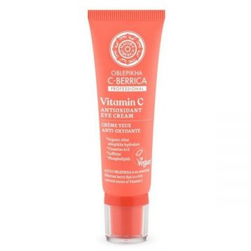 Crema pentru Ochi Antioxidanta cu Vitamina C Cafeina si Fosfolipide Oblepikha C-Berrica, 30 ml Crema pentru Ochi Antioxidanta cu Vitamina C Cafeina si Fosfolipide Oblepikha C-Berrica, 30 ml