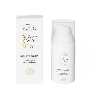 Crema pentru zona ochilor Vellie Goat Milk cu extract din lapte de capra si acid hialuronic, 30ml