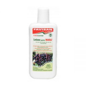 Lotiune pentru Masaj cu Suc de Fructe de Soc Favisan, 125ml Lotiune pentru Masaj cu Suc de Fructe de Soc Favisan, 125ml