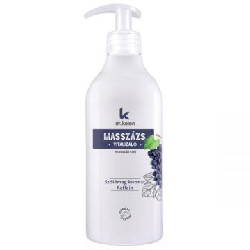 Lotiune Vitalizanta cu Extract din Sambure de Struguri si Cafeina pentru Masaj Dr. Kelen, 500 ml