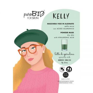 Masca Peel-Off cu Spirulina pentru Ten Uscat Kelly PuroBio Cosmetics, 13g