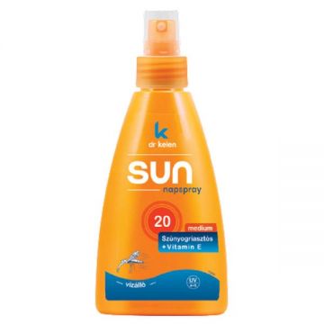 Spray Bronzant Impotriva Tantarilor si Capuselor cu Protectie Solara SPF20  - Dr. Kelen Sun, 150 ml