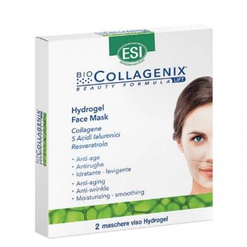Masca Faciala cu Acid Hialuronic si Colagen - ESI Collagenix Hydrogel Face Mask, 2 buc Masca Faciala cu Acid Hialuronic si Colagen - ESI Collagenix Hydrogel Face Mask, 2 buc