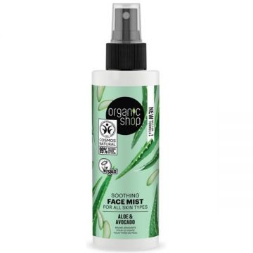 Spray Calmant si Hidratant pentru Toate Tipurile de Ten cu Aloe Vera si Avocado Organic Shop, 150 ml