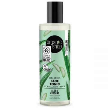 Tonic Calmant pentru Toate Tipurile de Ten cu Aloe Vera si Avocado Organic Shop, 150 ml