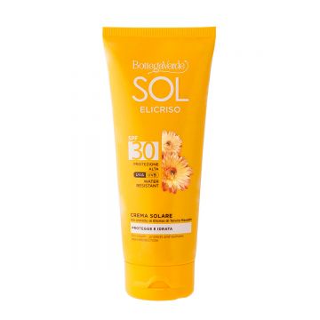 Crema protectie solara, rezistent la apa, cu extract de helycrysum de la Domeniul Massaini SPF 30