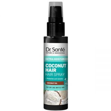 Spray Ultrahidratant cu Ulei de Cocos pentru Par Uscat Dr. Sante, 150ml