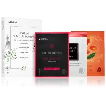 KORIKA KOREAN SKIN CARE ROUTINE SET OF 3 ANTI-AGING SHEET MASKS set antirid