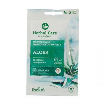 Masca Hidratanta cu Aloe - Farmona Herbal Care Aloe Moisturizing Mask, 2 x 5 ml