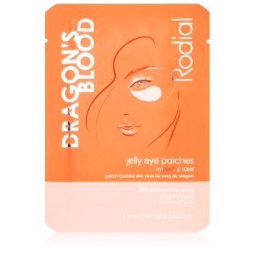 Rodial Dragon's Blood Jelly Eye Patches masca hidrogel pentru ochi pentru hidratare si fermitate