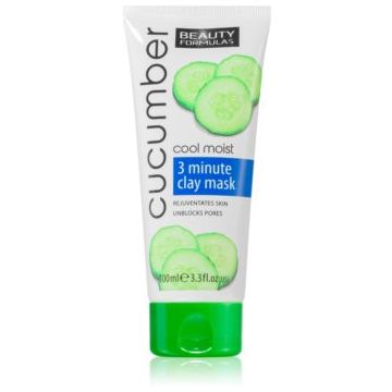 Beauty Formulas Cucumber masca pentru curatare profunda cu argila