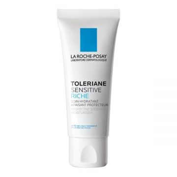 Crema hidratanta pentru ten sensibil sau uscat Toleriane Sensitive Riche, La Roche-Posay, 40 ml