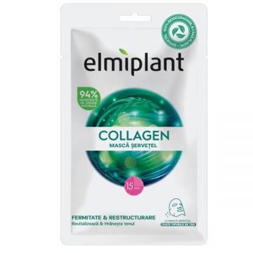 Masca de Fata Servetel - Elmiplant Collagen Fermitate & Restructurare, 1 buc.