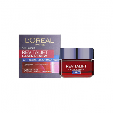 Crema de noapte, Loreal, Revitalift Laser Renew, Hyaluronic Acid, 50 ml