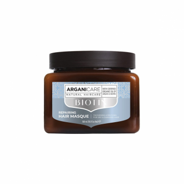 Masca reparatoare cu Biotina, pentru par uscat sau deteriorat, Arganicare, 500 ml