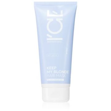 Natura Siberica ICE Professional Keep My Blonde masca pentru regenerare pentru păr în nuanțe reci de blond, decolorat sau șuvițat