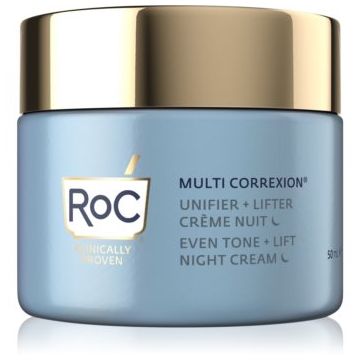 RoC Multi Correxion Even Tone + Lift crema radianta de noapte pentru uniformizarea nuantei tenului