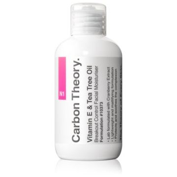 Carbon Theory Vitamin E & Tea Tree Oil crema hidratanta usoara pentru ten acneic